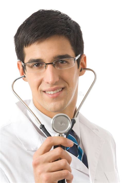 Doctor With Stethoscope At Office Stock Image Image Of Health People