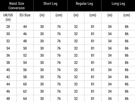 Discover Eu Size To Uk Trousers Best In Cdgdbentre