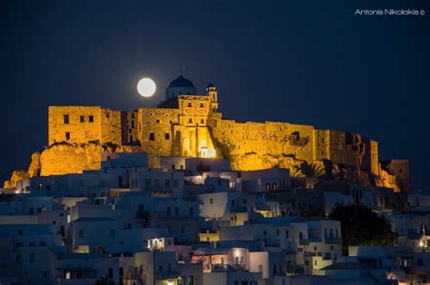 Chora Of Astypalea Island At Night Dodecanese Greece Tumblr Pics