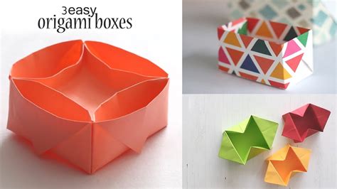 Easy Origami Boxes To Make YouTube