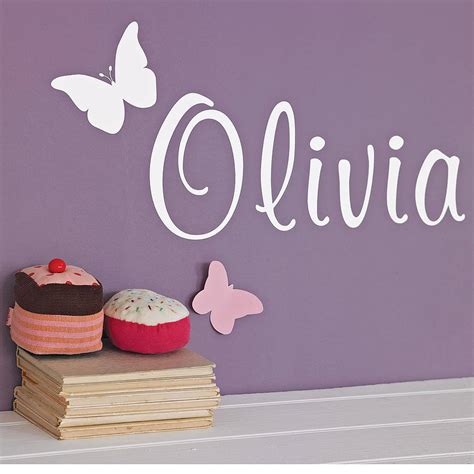 Personalised Butterfly Wall Sticker By Nutmeg