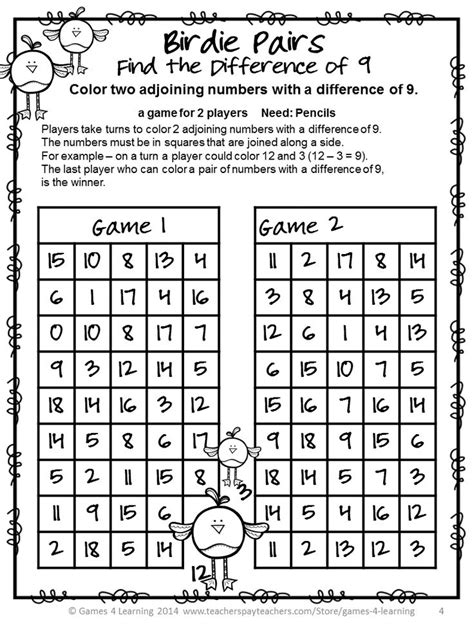Math Games For Second Grade