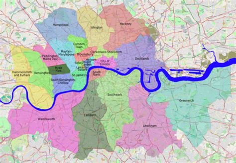 London Map Districts