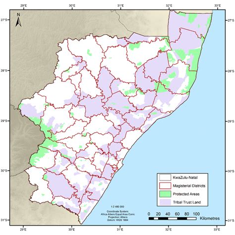 4 Map Of Kwazulu Natal Showing A The Magisterial Districts As At