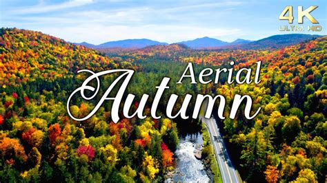 Aerial Autumn Around The World Beautiful Peak Fall Foliage Drone
