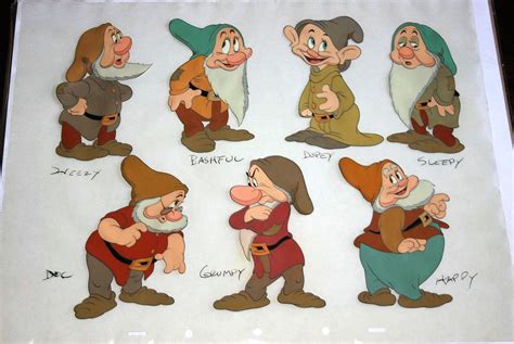 7 Dwarfs Disney Paintings Cartoon Sketch Disney