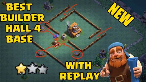 It is impossible to win on this base.this base will deck almost 3000 trophies from even 500 trophies. Clash Of Clans Best Builder Hall 4 Base Design (BH4) With ...