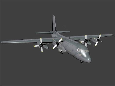 Lockheed Ac 130 Free 3d Model Game Ready Blend