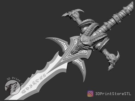 3d File Lich King Frostmourne From World Of Warcraft Fan Art 3d Print