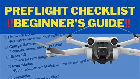 Drone Preflight Checklist For Beginners Dji Mini Pro Youtube