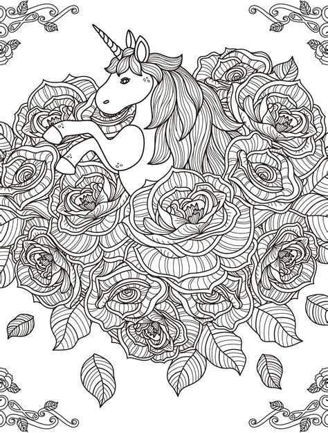 Unicorn Coloring Page For Adults Printable1 2500×3300 Pixels