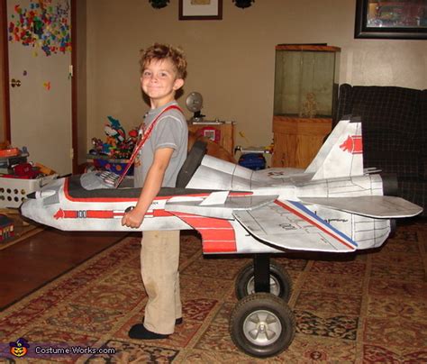 Jet Pilot Maverick And His Top Gun Fighter Jet Costume For Boys