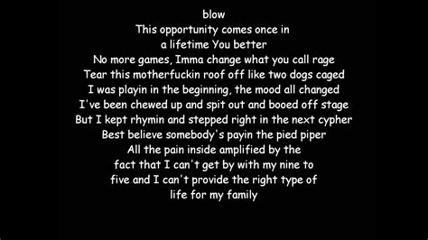 Eminem Lose Yourself Lyrics Hd Youtube