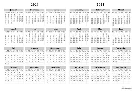 Calendar For 2023 And 2024 Get Calendar 2023 Update