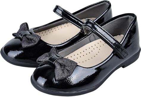 Homehot Mary Jane Flat Dress Shoes For Little Girls Size 105 Black