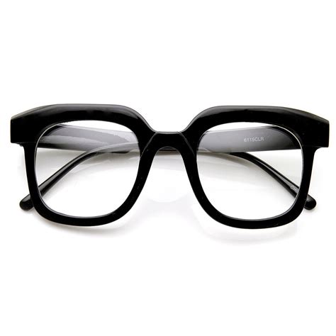 Retro Fashion Bold Thick Geek Square Horn Rimmed Glasses Retro Eye