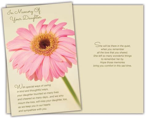 Loss Of Daughter Greeting Card