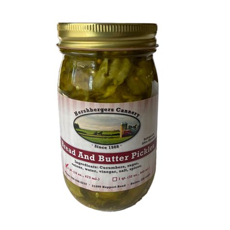 Bread And Butter Pickles Hershbergers Bunker Hill Cheese