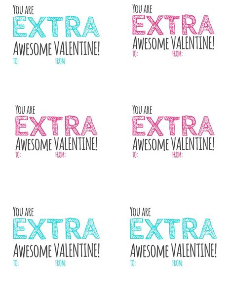Extra Awesome Valentine And Free Printable The Crafting