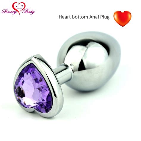 Big Size Heart Bottom Metal Anal Toys Smooth Touch Butt Plug Stainless