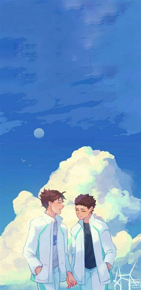 Oikawa And Iwaizumi Asthetic Background Anime Wallpaper Haikyuu