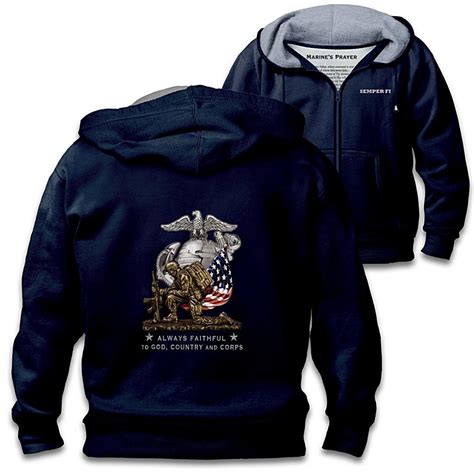Us Marine Corps Spirit Mens Softshell Camo Jacket Hoodies Men