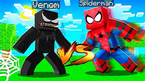 Spider Man Vs Venom In Minecraft Youtube