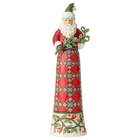 Jim Shore Making Spirits Splendid Tall Santa With Branch Figurine 6004136