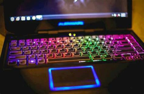 Laptop Colorful Keyboard Brilliant Hues Artsy Rainbow Color Bur