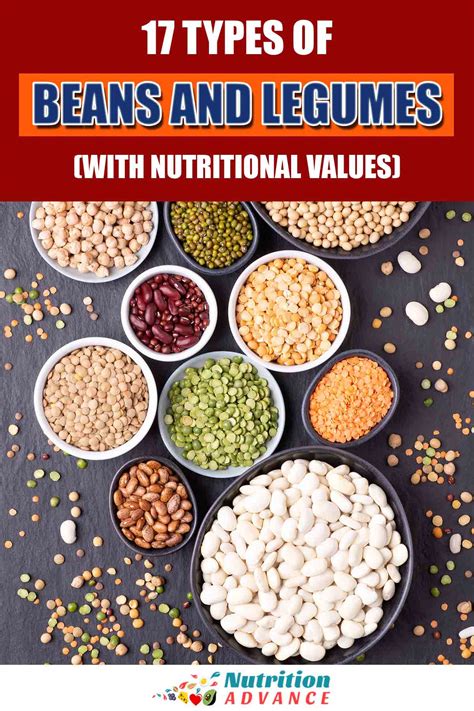 24 types of legumes and their nutritional values