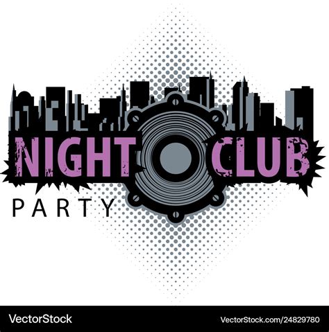 Logo For A Night Club With Speaker Royalty Free Vector Image