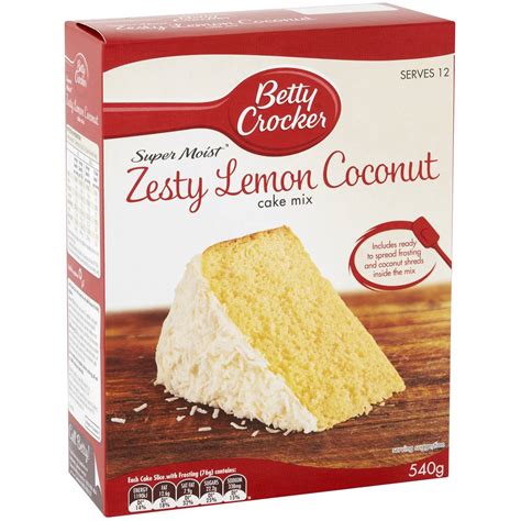 By 1940, betty crocker cake mix was among the most popular boxed cake mixes. Betty Crocker Lemon Coconut Cake Mix 540g | Woolworths