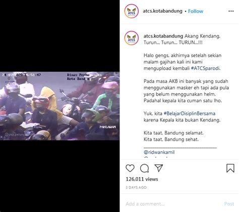Viral Video Dishub Kota Bandung Ingatkan Pelanggar Lalu Lintas Pakai