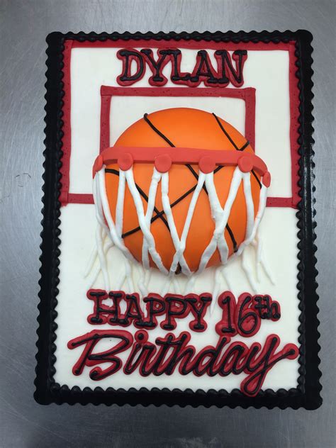 Basketball Hoop Fondant Basketball Cake By Stephanie Dillon Ls1 Hy Vee Ball Birthday Parties