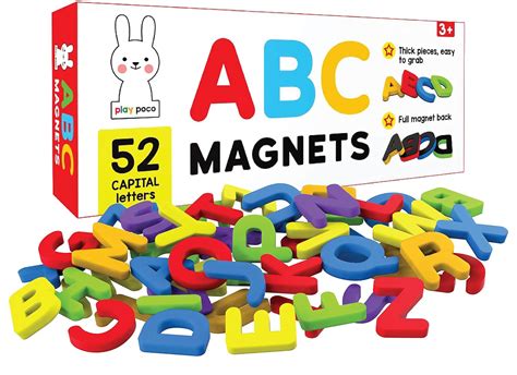 Buy Play Poco Abc Magnets Capital Letters 52 Magnetic Letters Ideal
