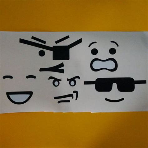 Large Lego Vinyl Sticker Faces For Party Plates Or By Typorific Vinyl