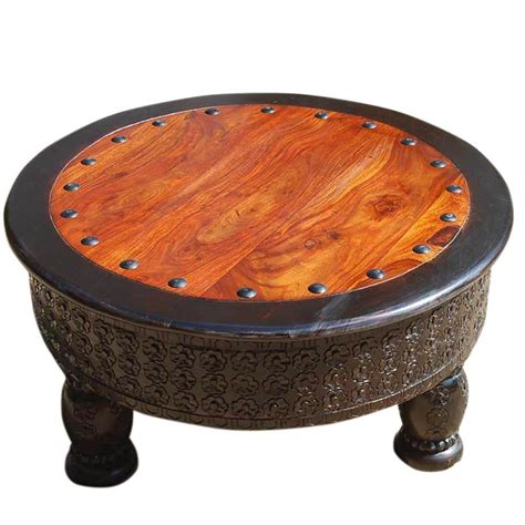 All prices include 19% vat and refer to a product with a diameter of 40x40cm or 40cm for round tables. Rustic Solid Wood Hand Carved Round Coffee Table