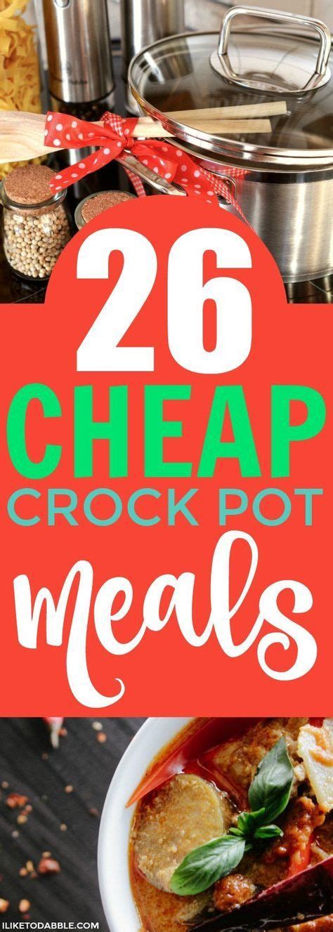 Every kitchen should have a crock pot. 26 Cheap Crock Pot Meals | Crockpot recipes cheap, Eat healthy cheap, Crockpot recipes