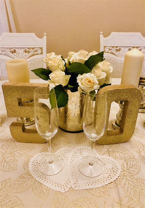 Th Wedding Anniversary Table Decorations Jenniemarieweddings