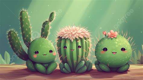 Fondo Kawaii Lindo Lindo Cuties Cactus Fondo De Pantalla 4k Fondo