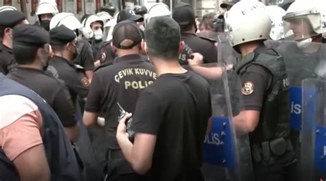 Turkish Police Fire Tear Gas And Rubber Bullets To Stop Immoral