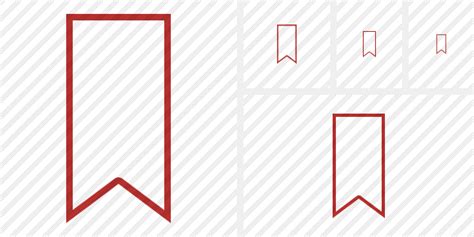 Bookmark Red Icon Outline Color Professional Stock Icon And Free Sets