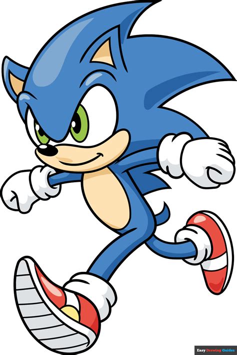 How To Draw Sonic The Hedgehog Running Really Easy Drawing Tutorial