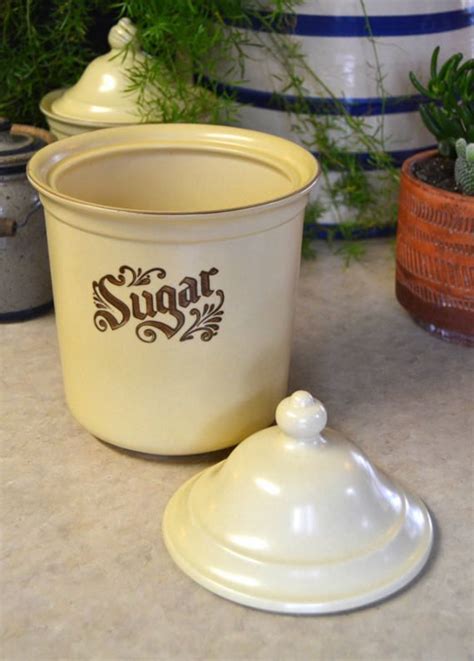 Pfaltzgraff Village Sugar Canister With Lid By Gone2piecesvintage ครัว