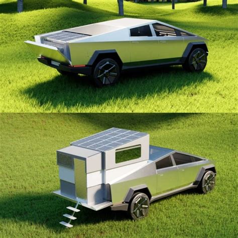 Cyberlandr A Disappearing Camper Van For Your Tesla Cybertruck