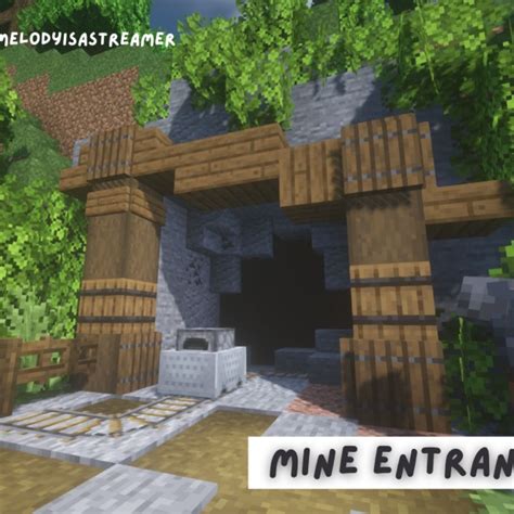 🌟 Build Inspo Build Idea 🌟 Medieval Mine Entrance ⛏️ Using Barrels