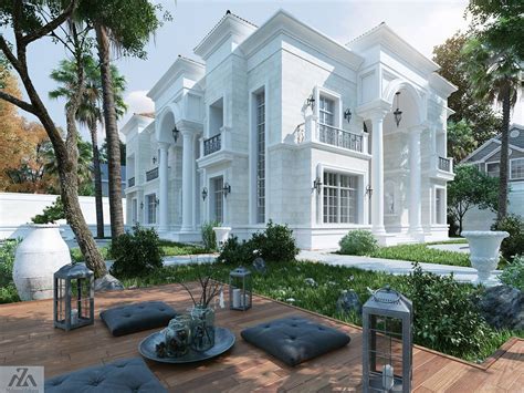 White Palace On Behance Classic House Exterior House Exterior