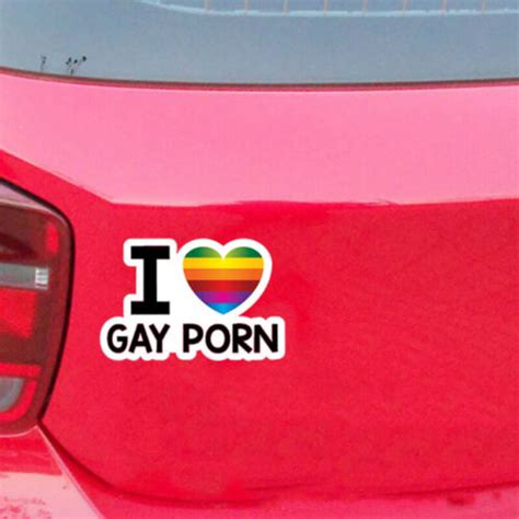 I Love Gay Porn Rainbow Prank Funny Gag Joke Gift Window Decal Bumper Stic PH EBay