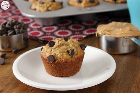 Peanut Butter Chocolate Chip Oat Muffins A Kitchen Addiction