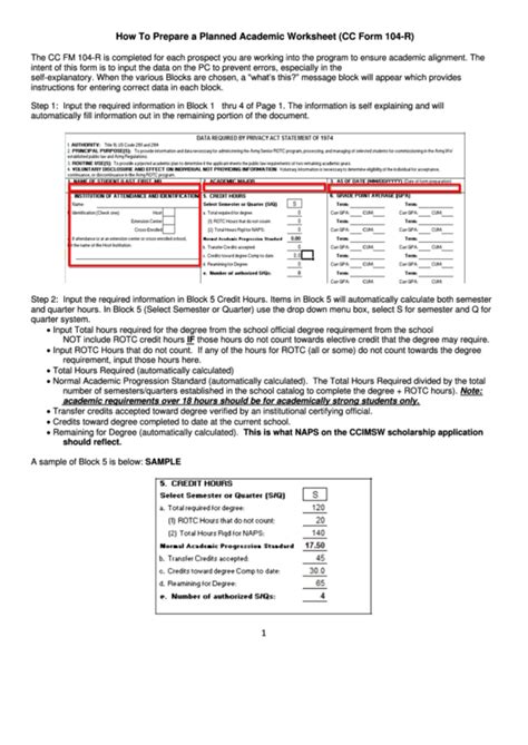 Cc Form 104 R Fillable Printable Forms Free Online